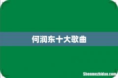 何润东十大歌曲