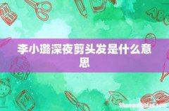 李小璐深夜剪头发是什么意思