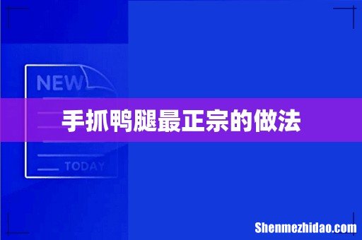 手抓鸭腿最正宗的做法