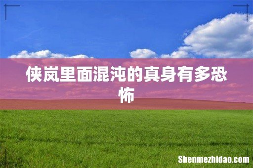 侠岚里面混沌的真身有多恐怖