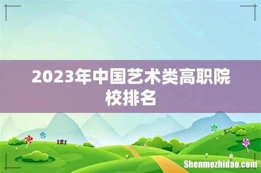 2023年中国艺术类高职院校排名