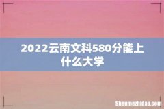 2022云南文科580分能上什么大学