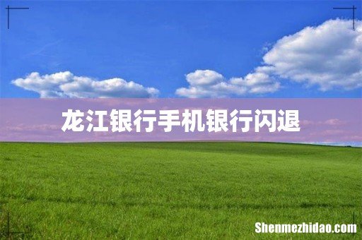龙江银行手机银行闪退