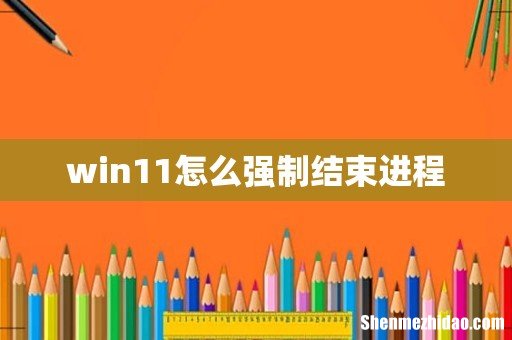win11怎么强制结束进程