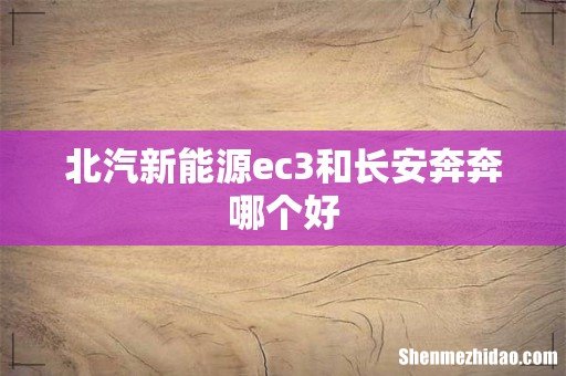 北汽新能源ec3和长安奔奔哪个好