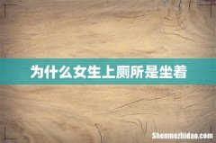为什么女生上厕所是坐着