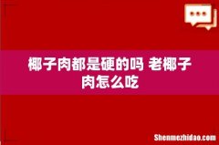 椰子肉都是硬的吗 老椰子肉怎么吃