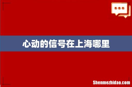 心动的信号在上海哪里