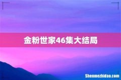 金粉世家46集大结局