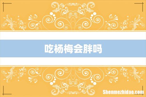 吃杨梅会胖吗