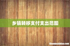 乡镇转移支付支出范围