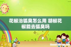 花椒治狐臭怎么用 胡椒花椒能去狐臭吗