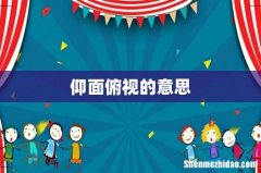 仰面俯视的意思