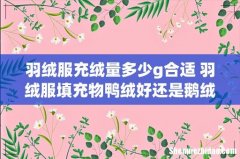 羽绒服充绒量多少g合适 羽绒服填充物鸭绒好还是鹅绒好