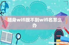 随身wifi搜不到wifi名怎么办