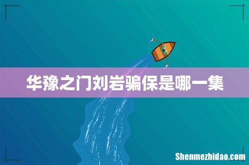华豫之门刘岩骗保是哪一集