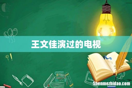 王文佳演过的电视