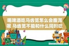 喝啤酒吃马齿笕怎么会腹泻呢 马齿苋不能和什么同时吃