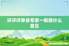环评评审会专家一般提什么意见