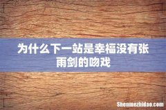 为什么下一站是幸福没有张雨剑的吻戏