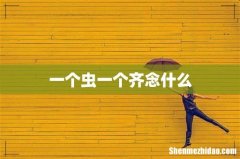 一个虫一个齐念什么