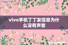 vivo手机丁丁发信息为什么没有声音