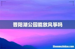 晋阳湖公园能放风筝吗