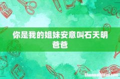 你是我的姐妹安意叫石天明爸爸