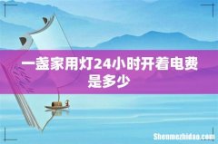 一盏家用灯24小时开着电费是多少