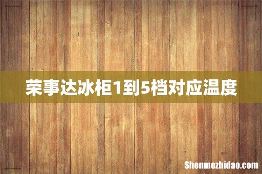 荣事达冰柜1到5档对应温度