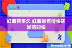红薯蒸多久 红薯是煮得快还是蒸的快