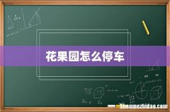 花果园怎么停车
