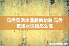 马齿苋泡水洗脸的功效 马齿苋泡水洗脸怎么洗