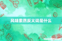 风味索然反义词是什么