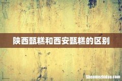 陕西甄糕和西安甄糕的区别