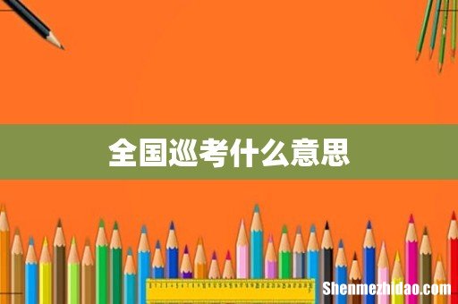 全国巡考什么意思