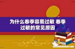 为什么春季容易过敏 春季过敏的常见原因