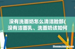 没有洁面乳、洗面奶该如何洗好脸 没有洗面奶怎么清洁脸部