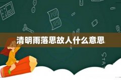清明雨落思故人什么意思