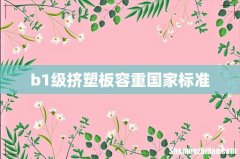 b1级挤塑板容重国家标准