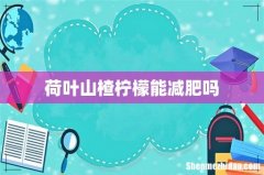 荷叶山楂柠檬能减肥吗