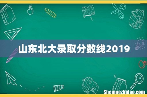 山东北大录取分数线2019