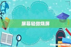 屏幕轻微烧屏