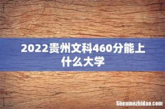 2022贵州文科460分能上什么大学