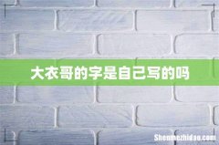 大衣哥的字是自己写的吗