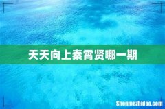 天天向上秦霄贤哪一期