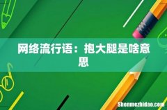 网络流行语：抱大腿是啥意思