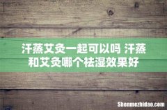 汗蒸艾灸一起可以吗 汗蒸和艾灸哪个祛湿效果好