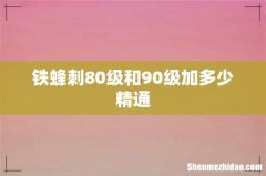铁蜂刺80级和90级加多少精通