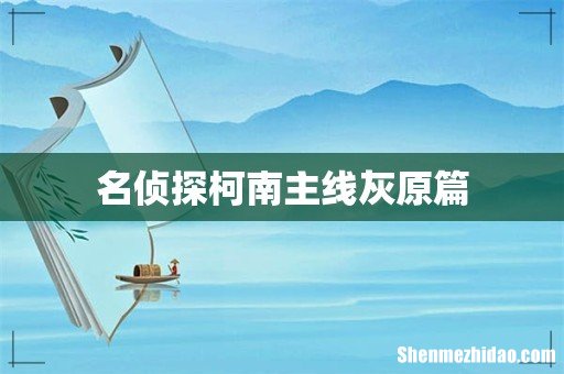 名侦探柯南主线灰原篇